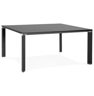 Zwarte vergadertafel / bench-bureau &#039;XLINE SQUARE&#039; - 160x160 cm