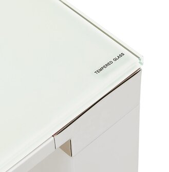 Design vergadertafel/eettafel &#039;XLINE&#039; van wit glas - 200x100 cm