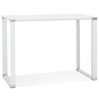 Hoge tafel/bureau van wit glas &#039;XLINE HIGH TABLE&#039; - 140x70 cm
