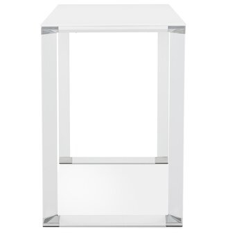 Hoge tafel/bureau van wit glas &#039;XLINE HIGH TABLE&#039; - 140x70 cm