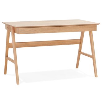 Rechte design bureau &#039;SIROKO&#039; van natuurlijk hout - 120x70 cm