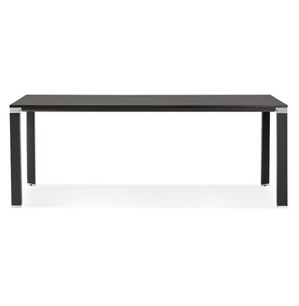 Vergader- / eettafel design &lsquo;XLINE&#039; in zwart hout - 200x100 cm