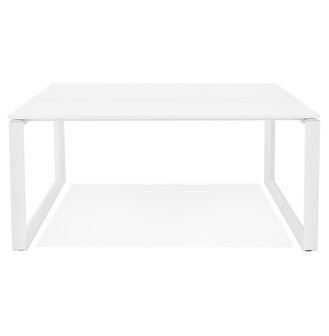 Witte vergadertafel / bench-bureau &#039;BAKUS SQUARE&#039; - 140x140 cm