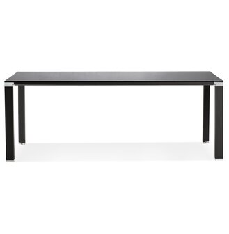 Design vergadertafel/eettafel &#039;XLINE&#039; van zwart glas - 200x100 cm