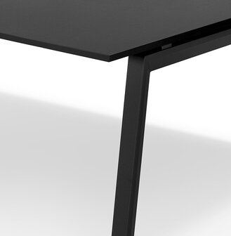 Zwarte vergadertafel/benchbureau &#039;AMADEUS SQUARE&#039; - 140x140 cm