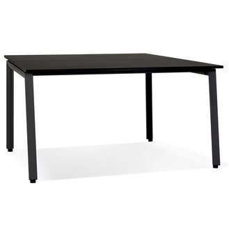 Zwarte vergadertafel/benchbureau &#039;AMADEUS SQUARE&#039; - 160x160 cm