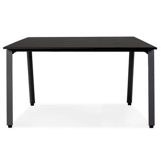 Zwarte vergadertafel/benchbureau &#039;AMADEUS SQUARE&#039; - 160x160 cm