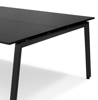 Zwarte vergadertafel/benchbureau &#039;AMADEUS SQUARE&#039; - 160x160 cm