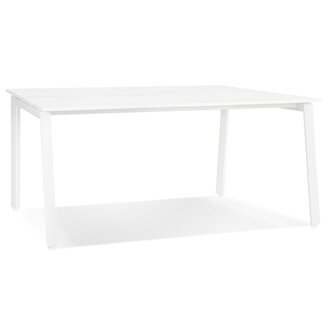 Witte vergadertafel/benchbureau &#039;AMADEUS SQUARE&#039; - 140x140 cm