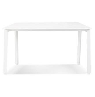 Witte vergadertafel/benchbureau &#039;AMADEUS SQUARE&#039; - 140x140 cm