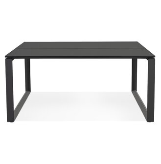 Zwarte vergadertafel / bench-bureau &#039;BAKUS SQUARE&#039; - 160x160 cm