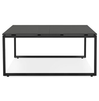 Zwarte vergadertafel / bench-bureau &#039;BAKUS SQUARE&#039; - 160x160 cm