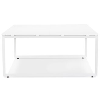 Witte vergadertafel / bench-bureau &#039;BAKUS SQUARE&#039; - 160x160 cm