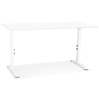 In hoogte verstelbare witte bureau &#039;OSMOSE&#039; - 160x80 cm