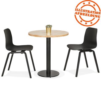 Rond tafelonderstel &#039;CORTADO&#039; 75 in zwart metaal binnen-/buitenkant