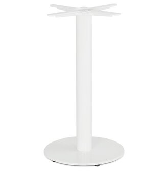 CORTADO&#039; 75 tafel met ronde voet in wit metaal binnen/buiten