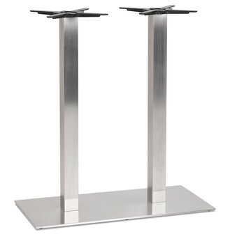 Tafelpoot van geborsteld metaal &#039;KARO DOUBLE&#039; 100 cm