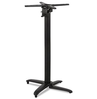 Opvouwbare tafelpoot &#039;PRATIK&#039; 110 van zwart aluminium binnen/buiten
