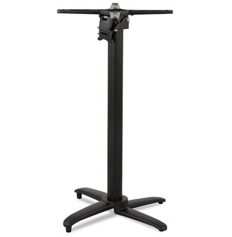 Opvouwbare tafelpoot &#039;PRATIK&#039; 110 van zwart aluminium binnen/buiten