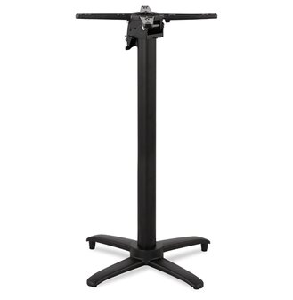 Opvouwbare tafelpoot &#039;PRATIK&#039; 110 van zwart aluminium binnen/buiten