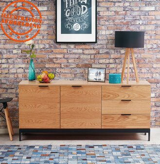 Tafellamp &#039;SPRING MINI&#039; op driepoot met zwarte lampenkap in Scandinavische stijl