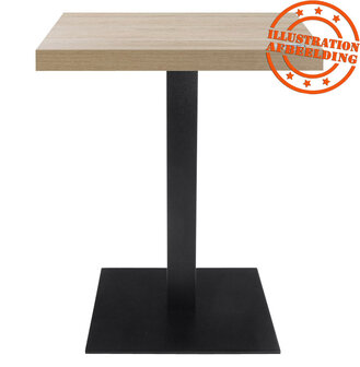 Vierkant tafelblad &#039;NATO&#039; 68x68cm uit hout. Afgewerkt met naturel hout.