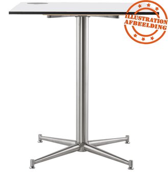 Wit, vierkant tafelbad &#039;PLANO&#039; 60x60cm uit gecompresseerd hars