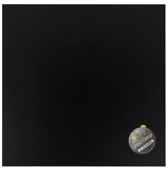 Zwart, vierkant tafelbad &#039;PLANO&#039; 60x60cm uit gecompresseerd hars