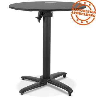 Zwart rond tafelblad &#039;LIMULE&#039; - &Oslash; 68 cm