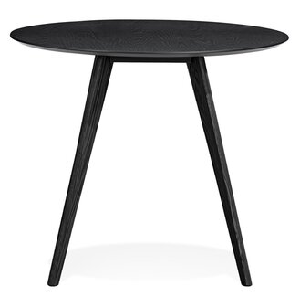 Zwarte ronde keukentafel &#039;MIDY&#039; in Scandinavische stijl - &oslash; 90 cm