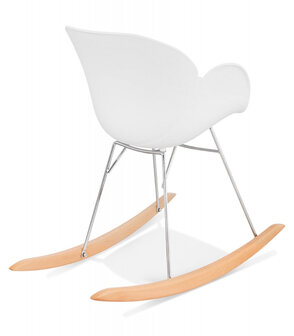 Witte design schommelstoel &lsquo;BASKUL&#039; in kunststof