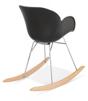 Zwarte design schommelstoel &lsquo;BASKUL&#039; in kunststof