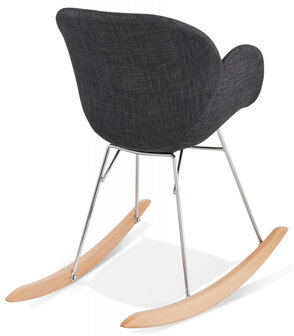 Design schommelstoel &lsquo;ROCKY&#039; in donkergrijze stof
