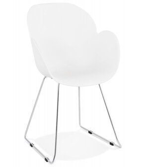 Designstoel &lsquo;NEGO&#039; in witte kunststof