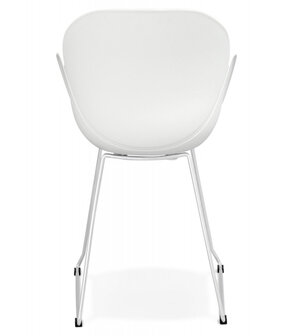 Designstoel &lsquo;NEGO&#039; in witte kunststof