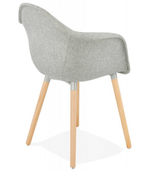 Design stoel met armleuningen &#039;RAMBLA&#039; van grijze stof