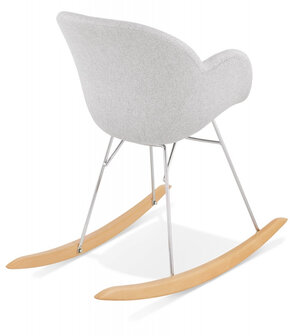 Design kantelstoel &#039;ROCKY&#039; lichtgrijs in stof