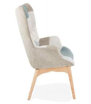 Oorfauteuil loungemodel &#039;DAMIAN&#039; in Scandinavische stijl