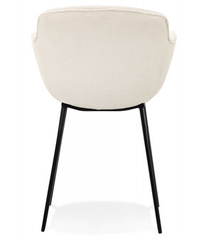 Beige stoffen stoel met armleuningen &#039;NEGRONI&#039;