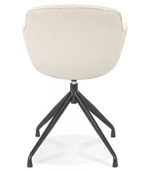 Design stoel met armleuningen &#039;MIMO&#039; van beige stof