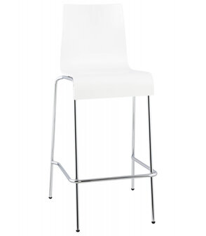 Halfhoge design keukenkruk &#039;KWATRO MINI&#039; in wit geverfd hout stapelbaar