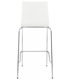 Halfhoge design keukenkruk &#039;KWATRO MINI&#039; in wit geverfd hout stapelbaar
