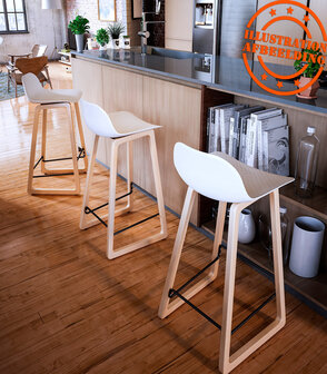 Halfhoge kruk &#039;SASHIMI MINI&#039; wit design