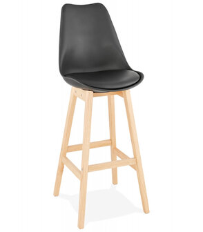 Barkruk &lsquo;CAMILA&#039; zwart Scandinavische stijl