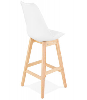Halfhoge kruk &lsquo;CAMILA MINI&#039; wit Scandinavische stijl