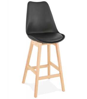 Halfhoge kruk &lsquo;CAMILA MINI&#039; zwart Scandinavische stijl