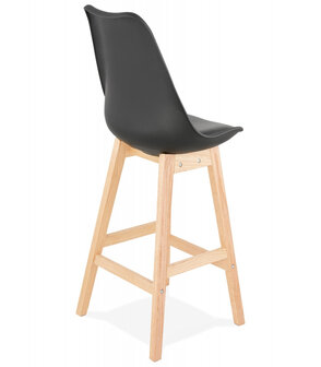 Halfhoge kruk &lsquo;CAMILA MINI&#039; zwart Scandinavische stijl