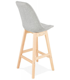 Halfhoge kruk &lsquo;TERESA MINI&#039; Scandinavische stijl van grijze stof