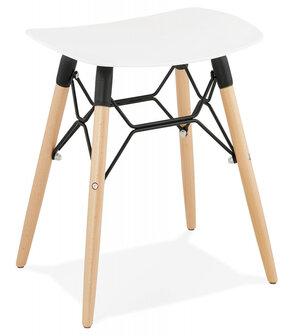 Design lage kruk &#039;ALADIN&#039; wit Scandinavische stijl