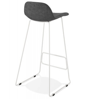 Design barkruk &#039;MOSKOW&#039; met wit metalen onderstel